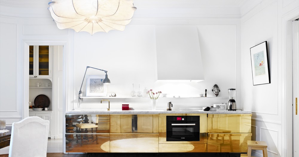 Die-Wohngalerie: Glänzender Schick in der Küche - lieber in Messing?