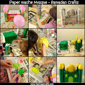 paper mache Mosque  30 days of Ramadan Crafts Tutorial