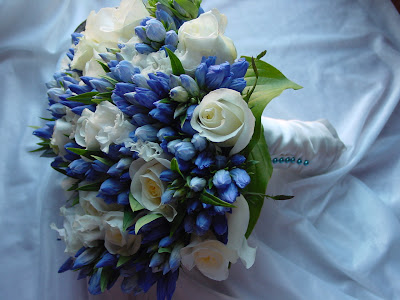 Blue Wedding Bouquet Flowers