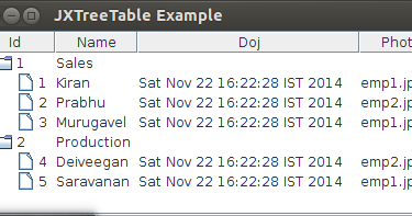 Java Swing Javafx Netbeans Swing Treetable Example Using