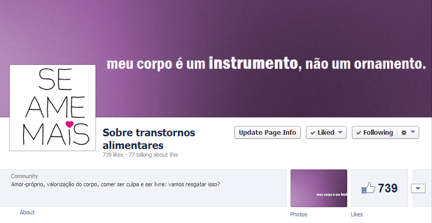 Sobre Transtornos Alimentares - Facebook page