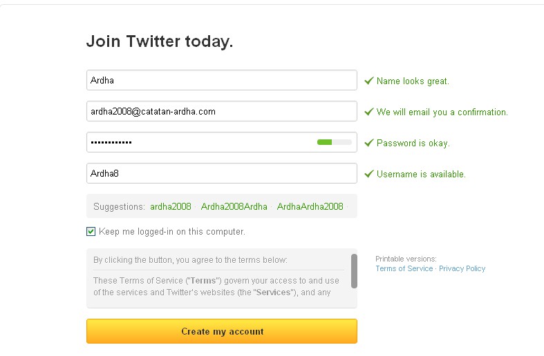 Membuat Html Bagi Pemula | cara membuat twitter bagi pemula catatan ardha Membuat Html Bagi Pemula | cara membuat twitter bagi pemula catatan ardha
