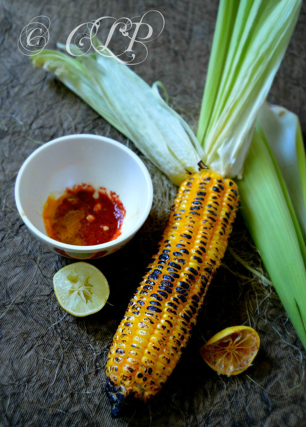Spicy stove roasted corn on the cob