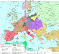 Карта Европы 1807-1810 годов.