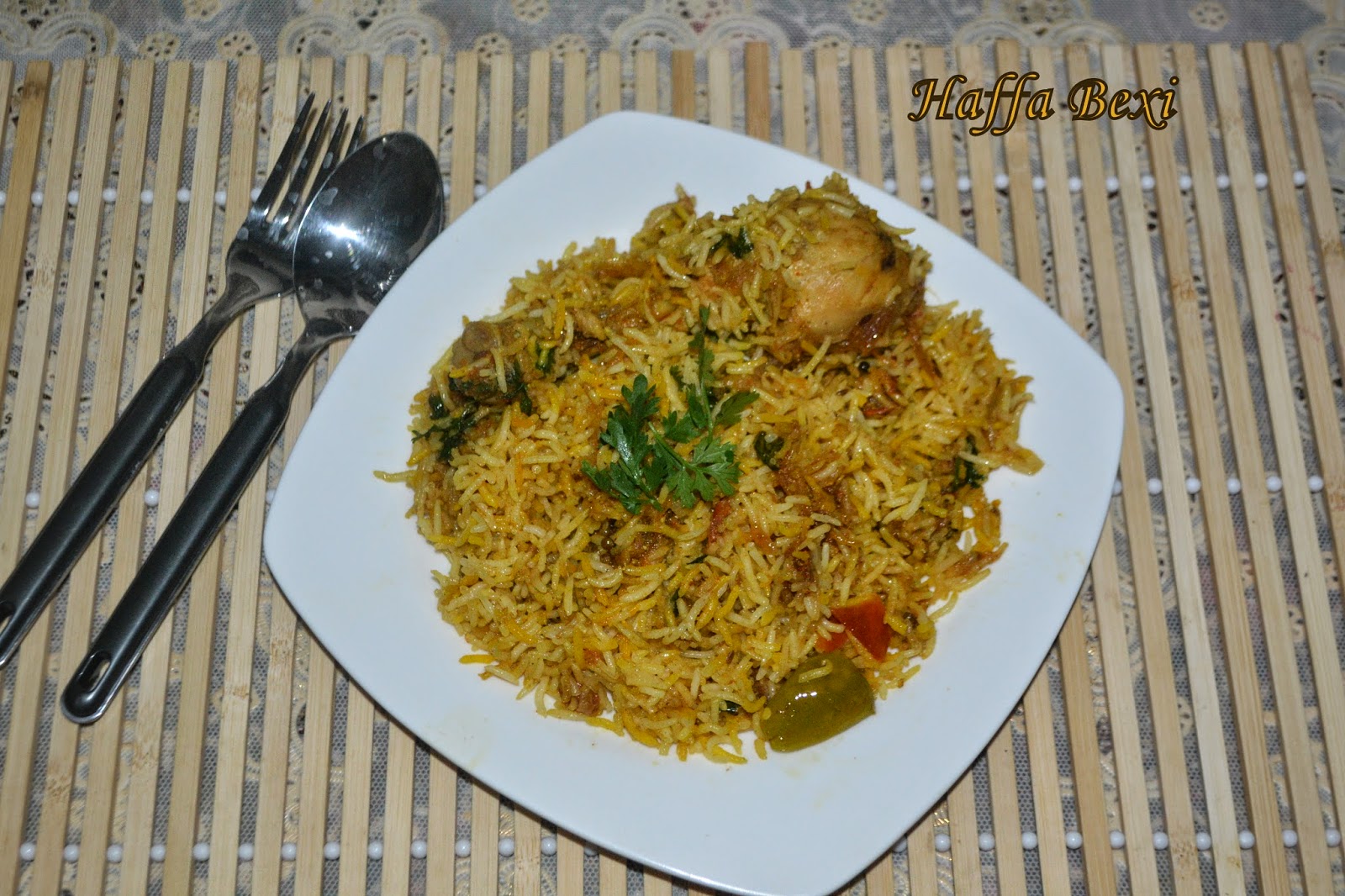 Chicken Biryani Rice Haffa's kitchen adventures