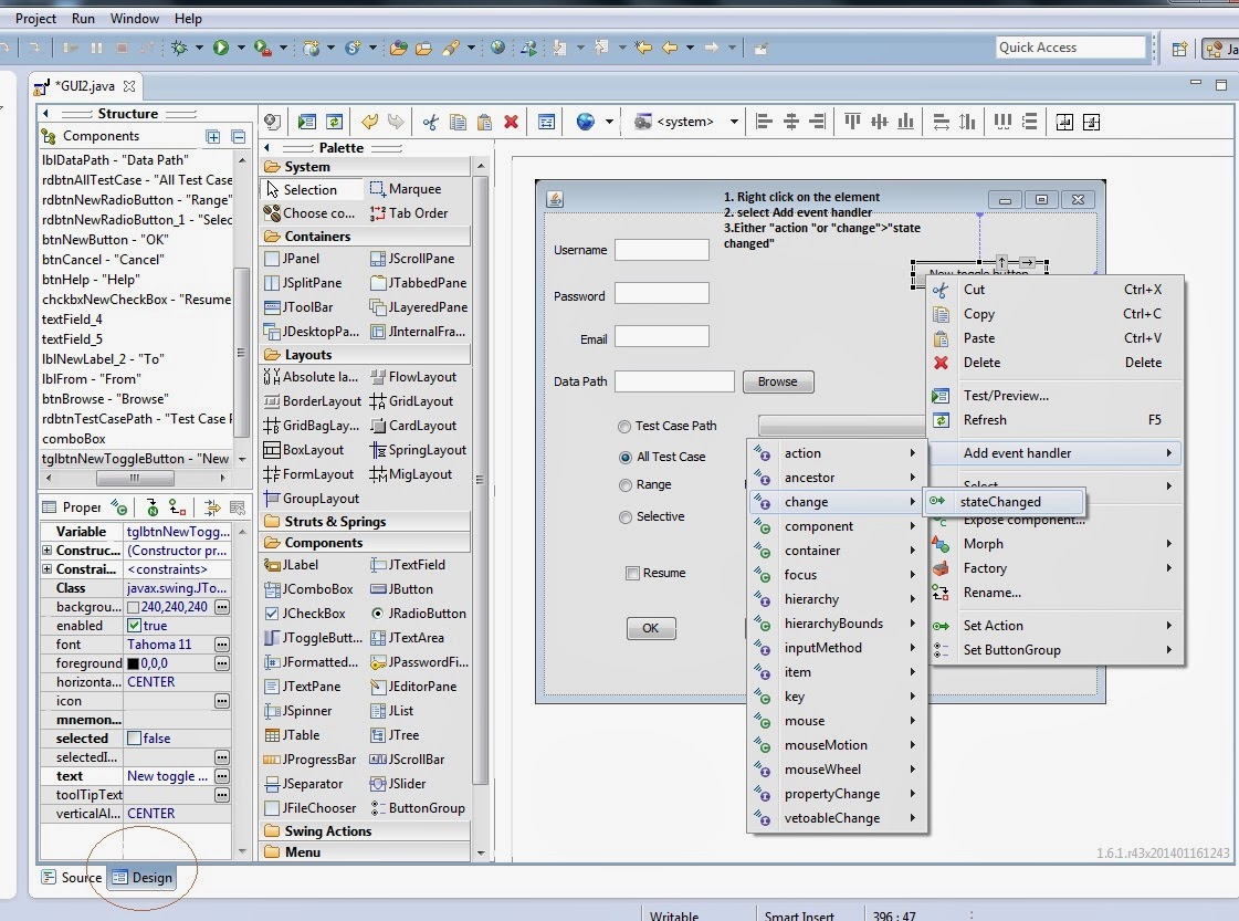 Java Add Action Listener For Gui Catchbug Blogspot