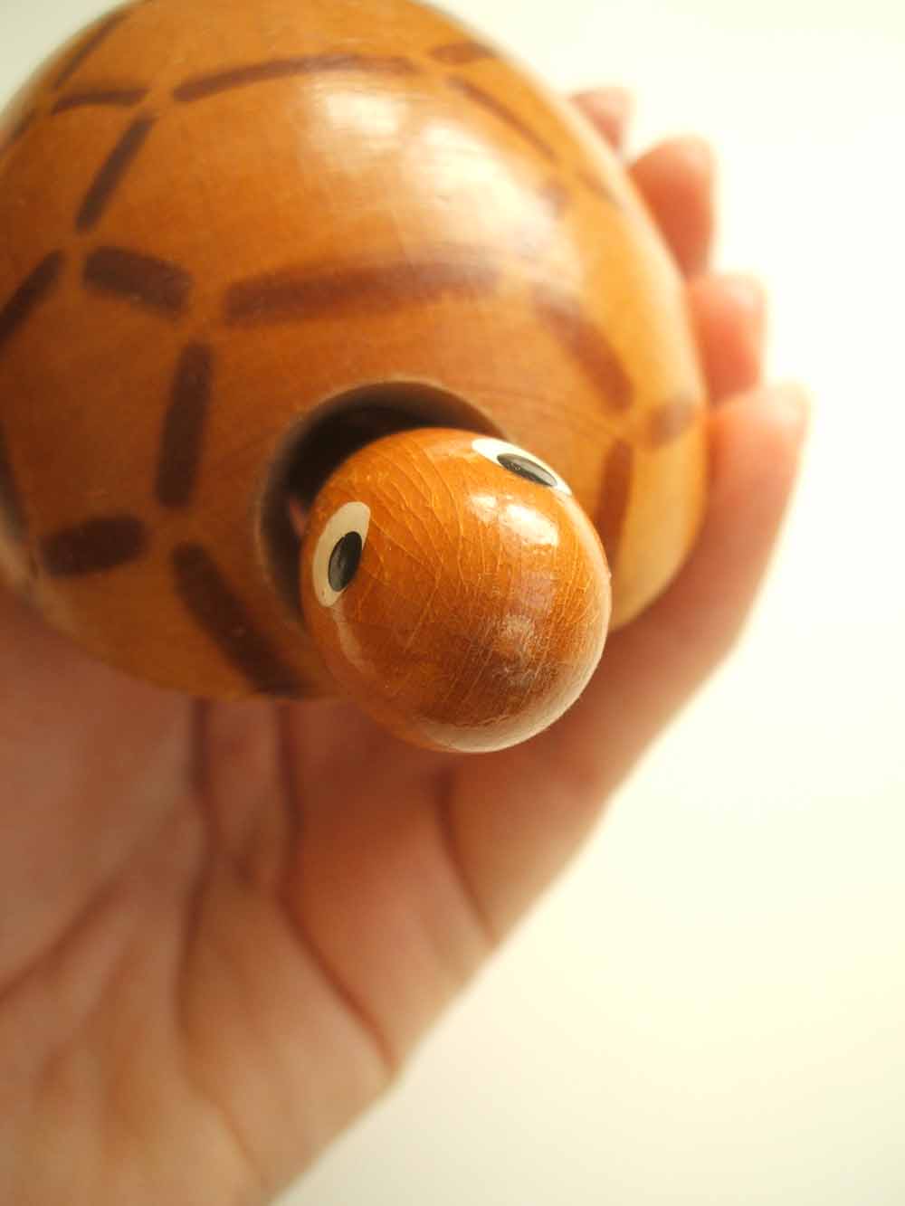 Me, You and Magoo Vintage Love 1970s GALT wooden wobbly head tortoise toy