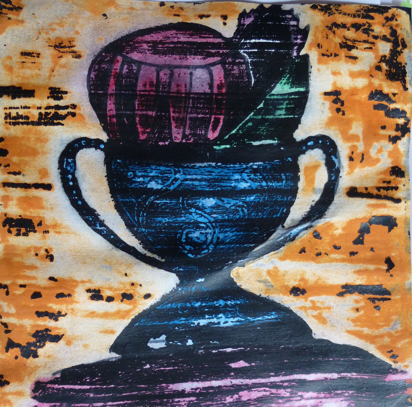 P. C. K. Art Room Tempera Resist with InkFauve Style