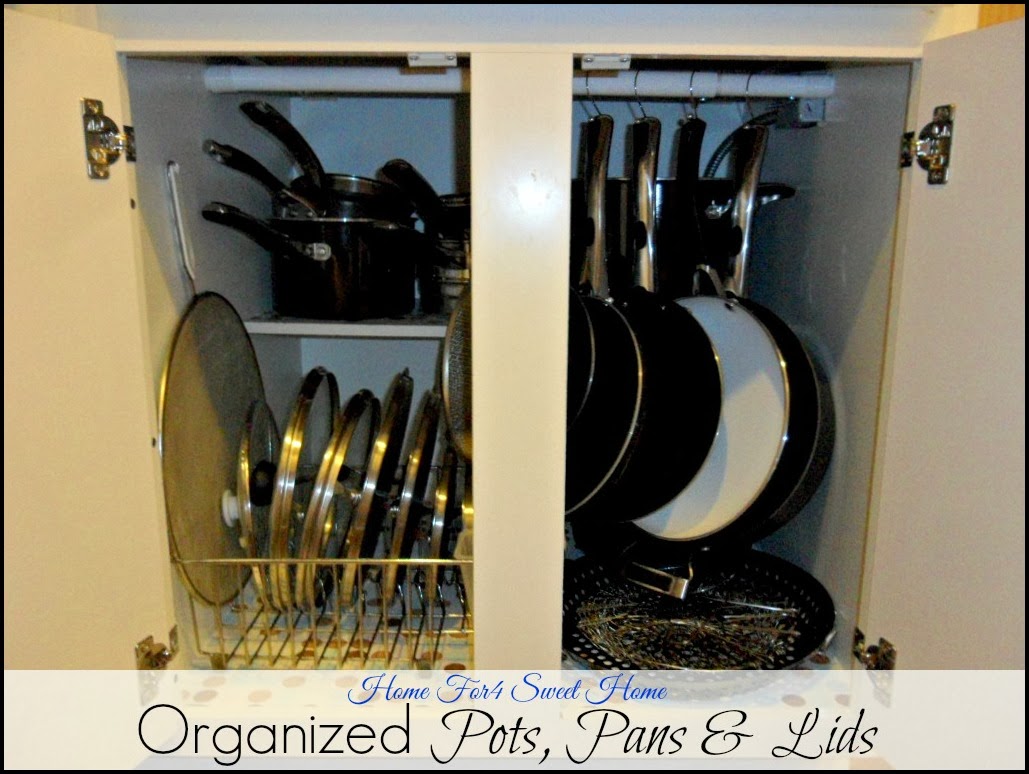 Organizing Pots, Pans & why not include the Lids too! Kitchen