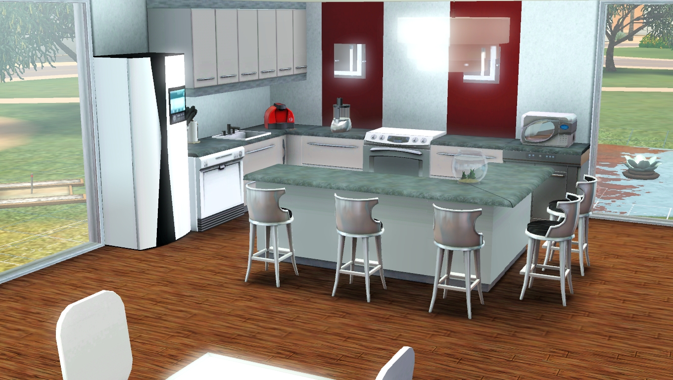 Maison de sims: white sun, maison moderne sims 3