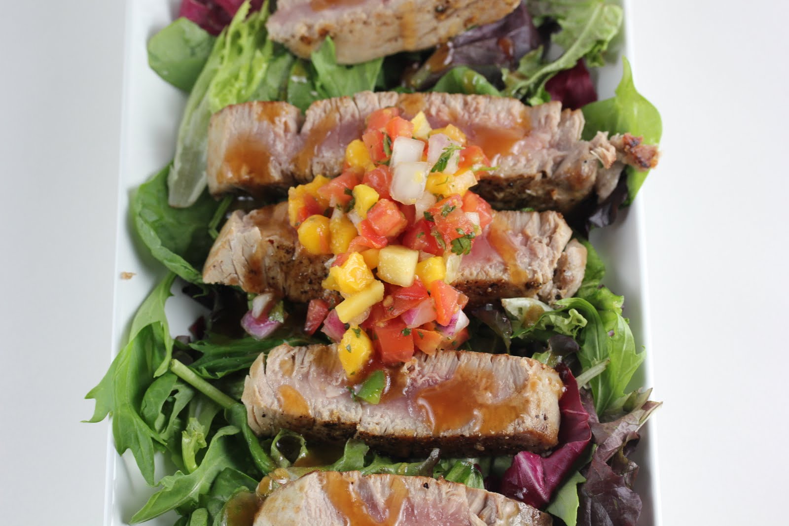 Ahi Tuna Mango Salsa Salad A Zesty Bite