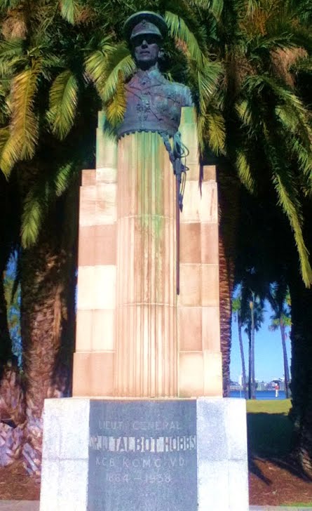 Lieut Gen Sir J.J.Talbot Hobbs K.C.B. K.C.M.C. V.D. Statue by Edward Kohler, Alex Winning in 1940