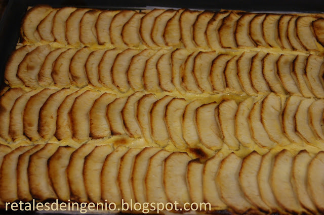 Tarta De Hojaldre De Manzana Con Crema Ligera