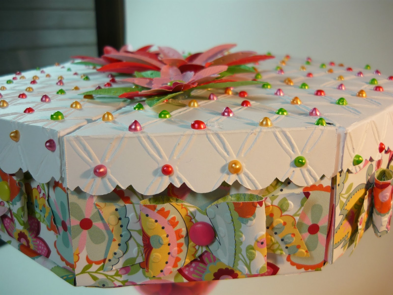 cricutlover Cricut cake with CTMH paper....