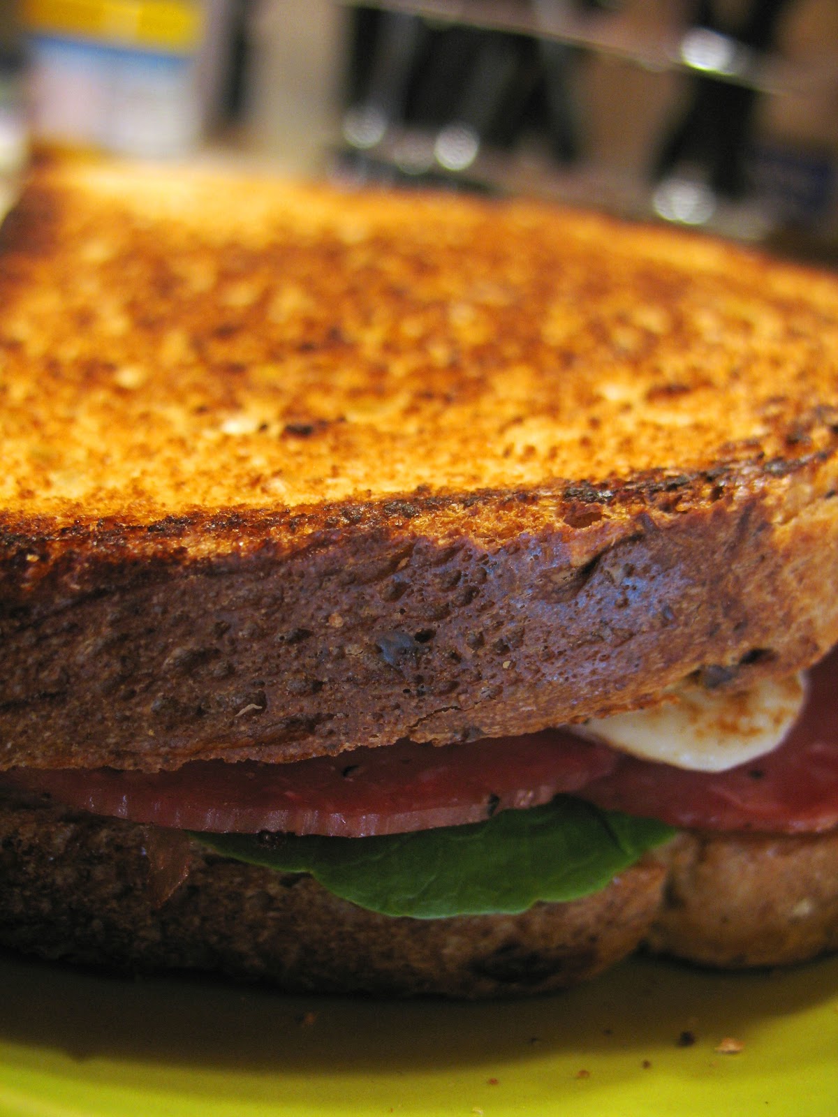 The College Food Blog Grilled Salami and Mozzarella Sandwiches