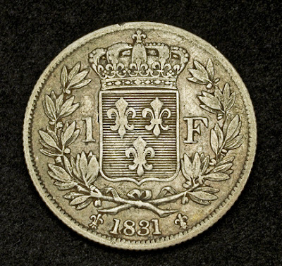 European Coins France French Franc Silver Coin