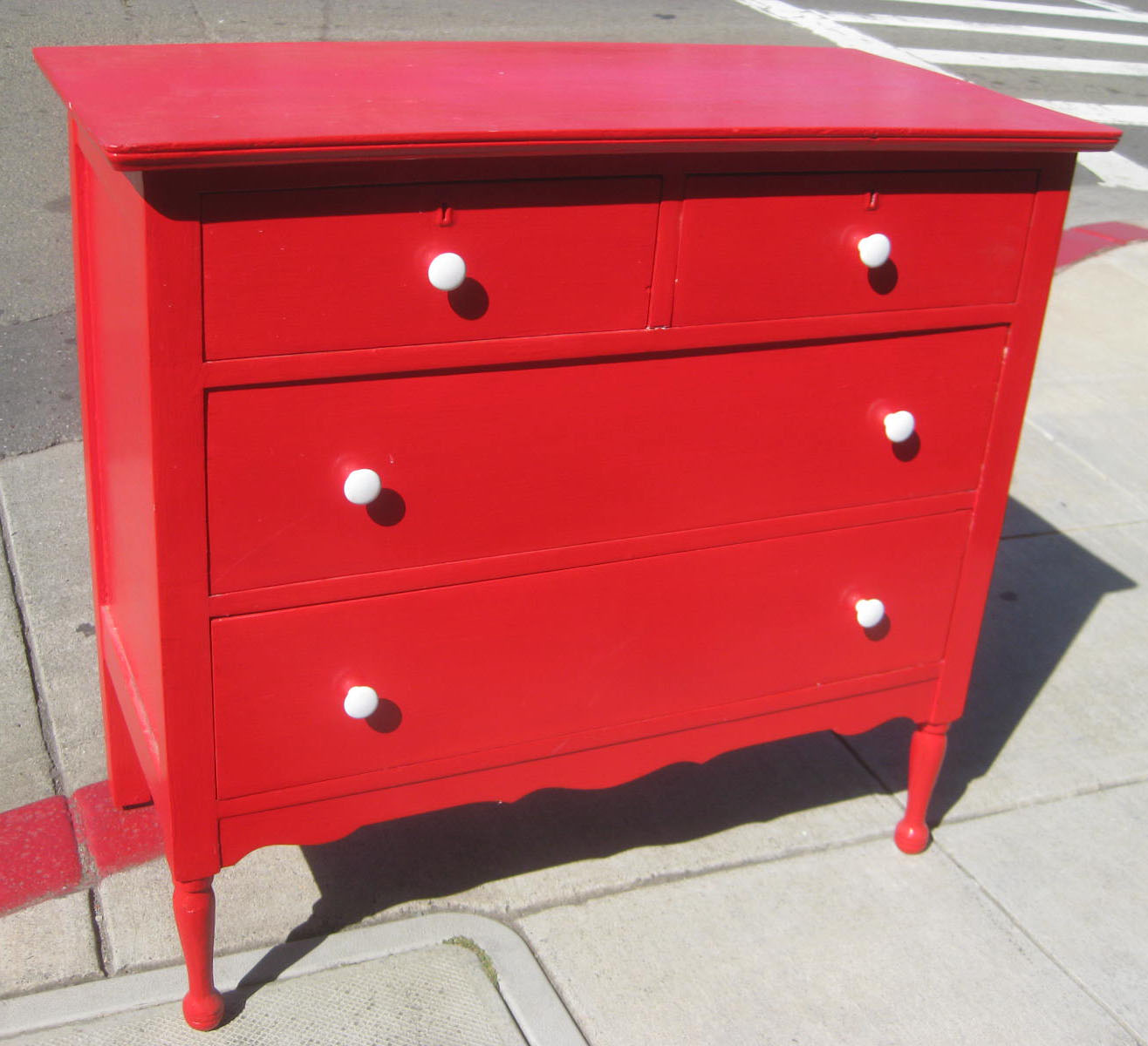 UHURU FURNITURE & COLLECTIBLES SOLD Red Dresser 90