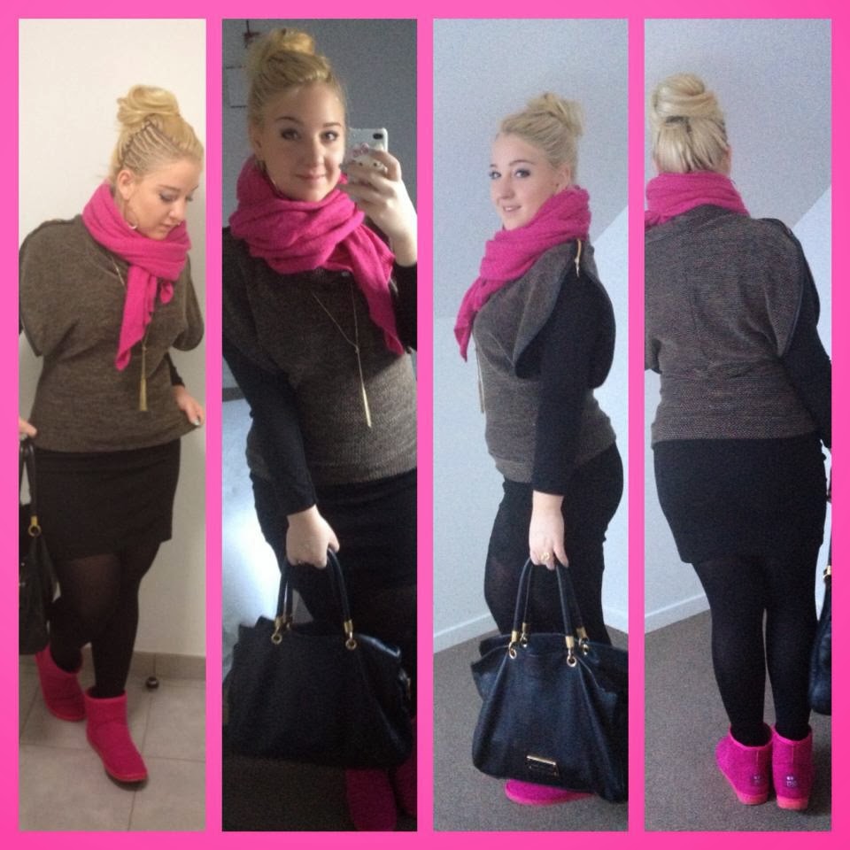 outfits with pink uggs