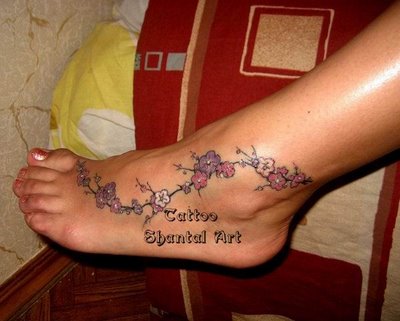 girly tattoos on feet