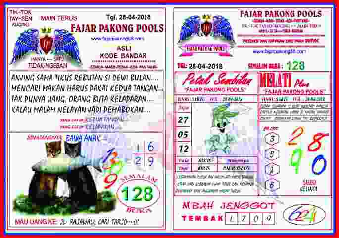 Togel Indonesian Pools Kode Syair Fajar Pakong Pools 29 April 2018