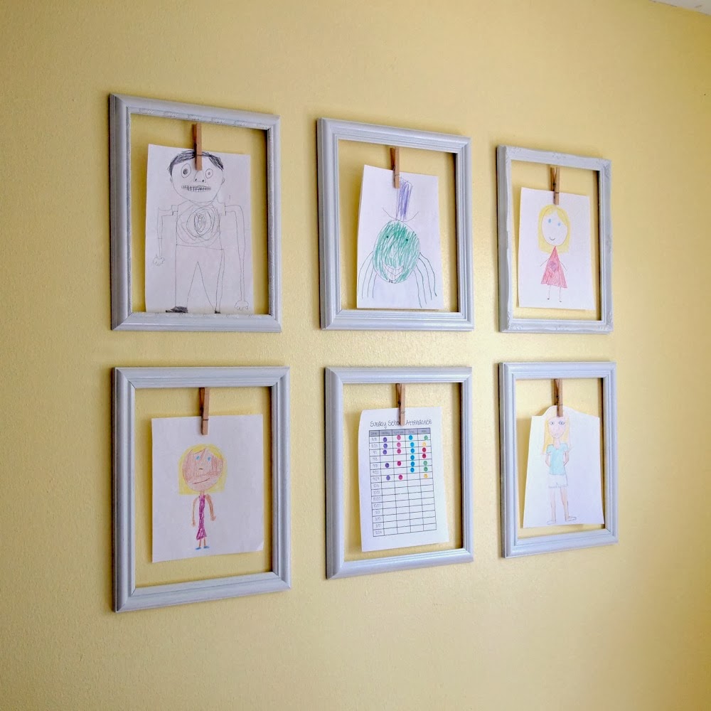 Cathey with an E DIY Children's Art Gallery Wall