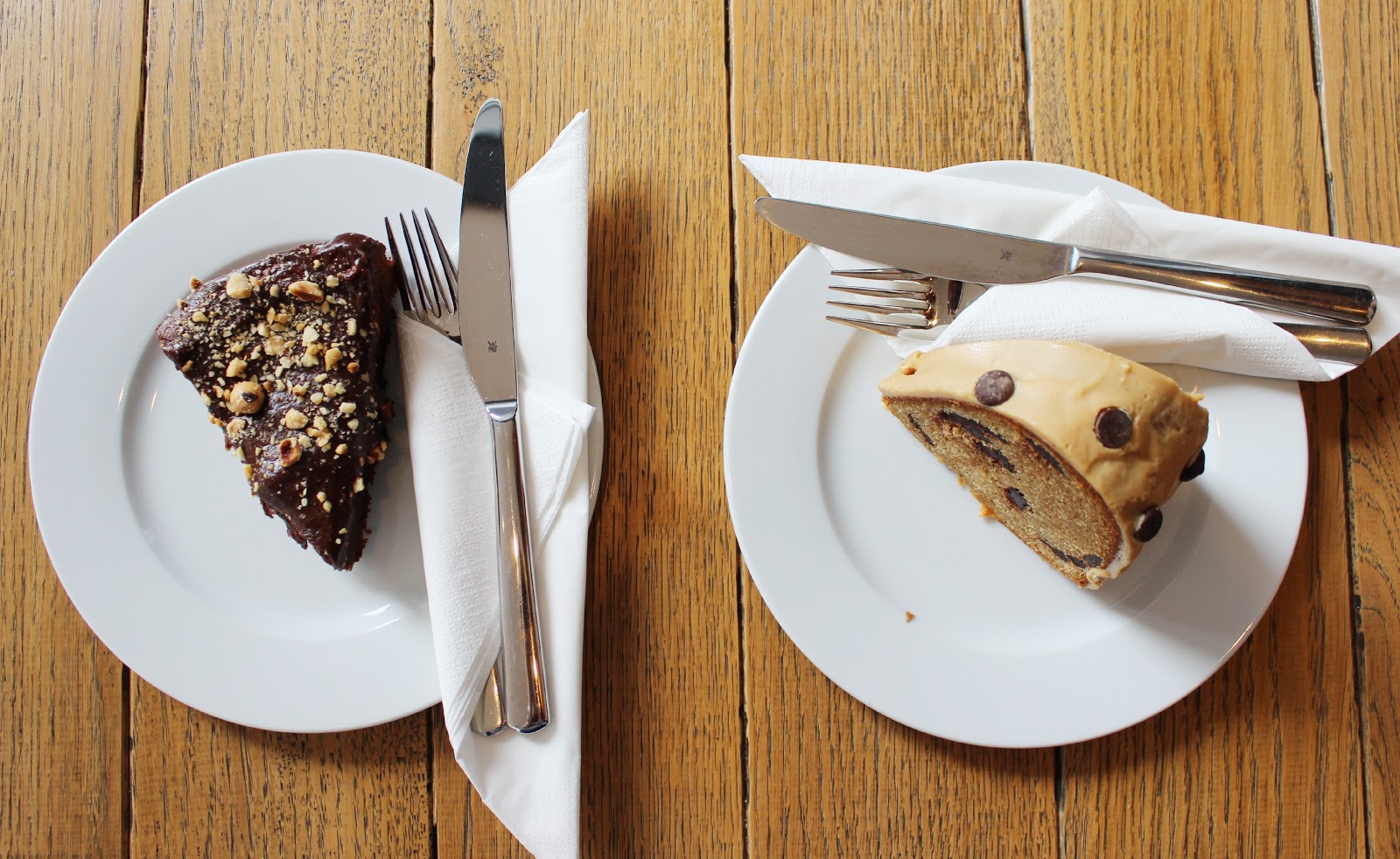 Nutella & Rum and peanut butter Cake at Madeleine Coffee House at The Cube Birmingham
