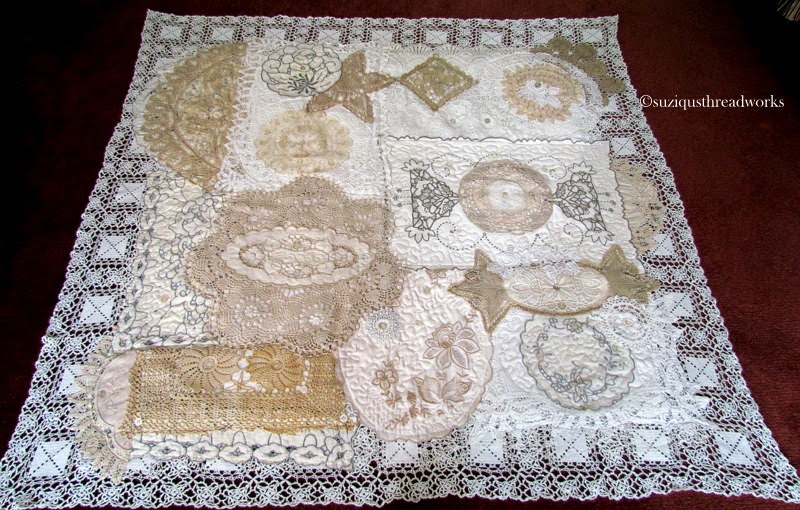 Suziqu's Threadworks Doily and Lace Quilt Now Completed