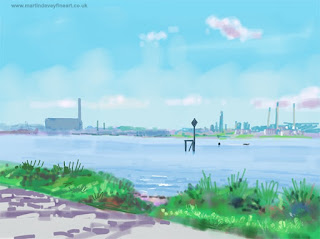 painting from life Fawley hampshire