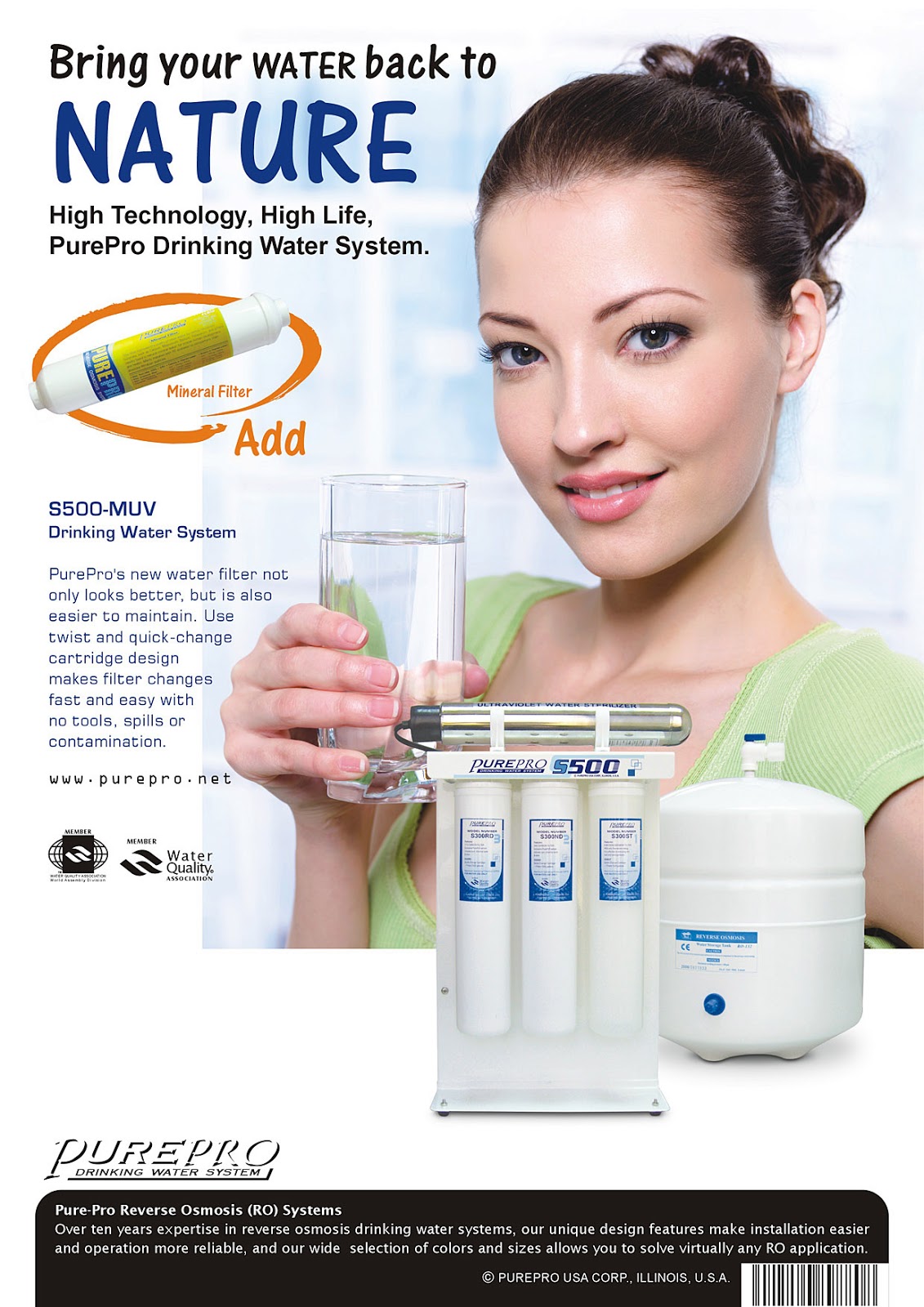 Reverse Osmosis PurePro USA Water Filter Systems