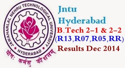 JNTUH 2-1(R13,R09,R07,R05) & 2-2 Regular/Supply Results Dec 2014 Released JNTUH 2-1(R13,R09,R07,R05) & 2-2 Regular/Supply Results Dec 2014 Released