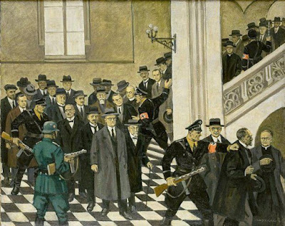 L'arrestation des professeurs par Mieczysław Wątorski.