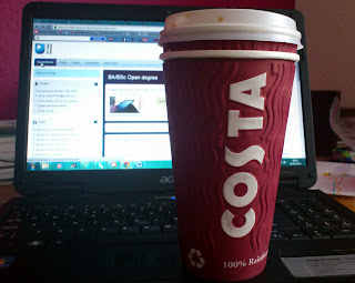 Costa cup laptop Open University