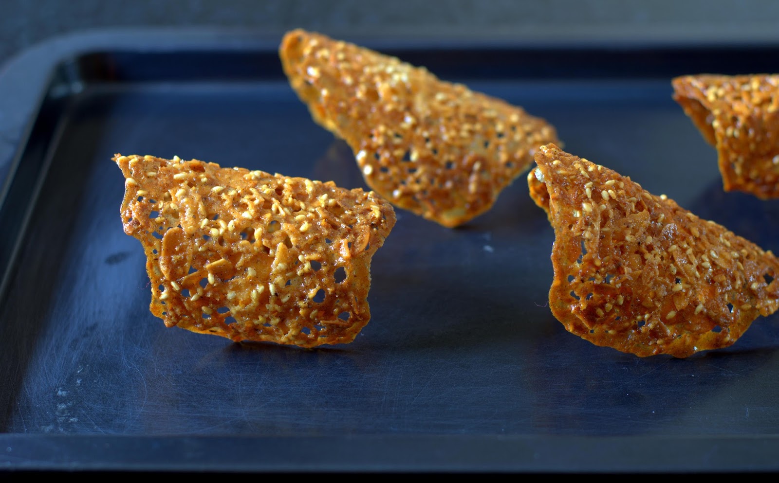 Cakes & More Sesame Orange Almond Tuiles (Eggless)