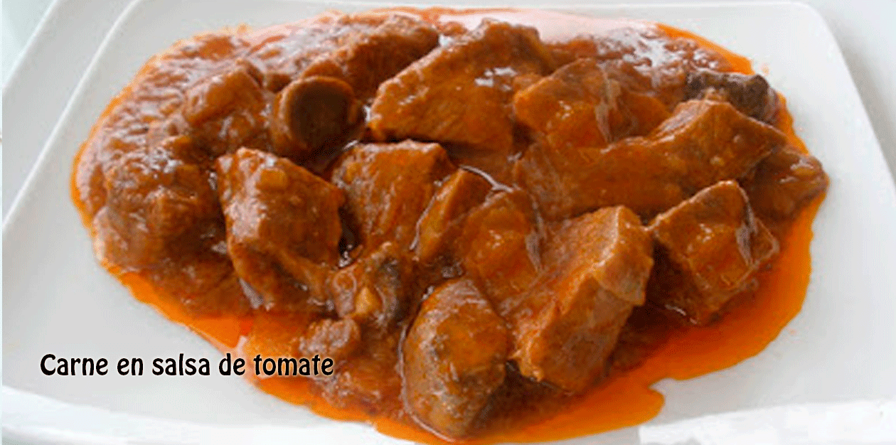 Carne en salsa de tomate - Recetas fáciles
