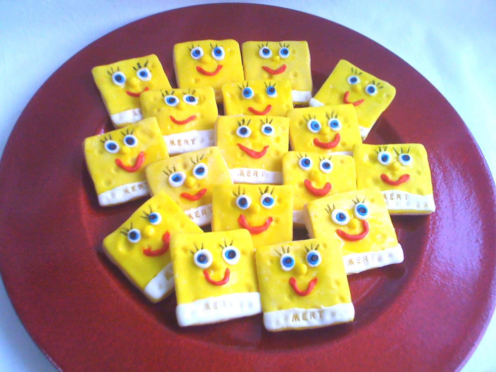 GÖZDE PASTA ve KURABİYE TASARIMI Sponge Bob KurabiyeSipariş