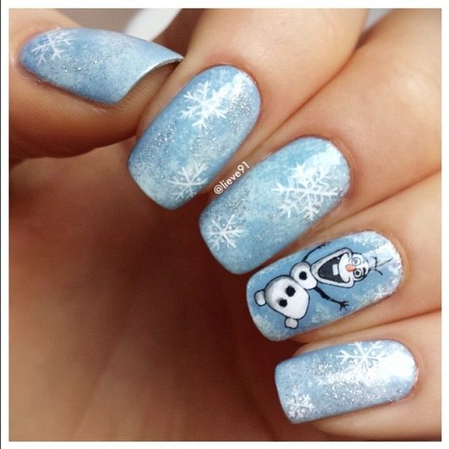 Diseño de Uñas Frozen | Disney Nail Art - Ideal para Navidad - ε