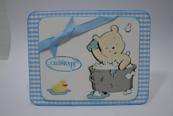 Baby Pooh baby shower card