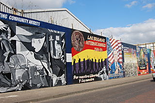 One of Nortthern Ireland's many walls, or 'Peace Walls' to use the preferred euphemism