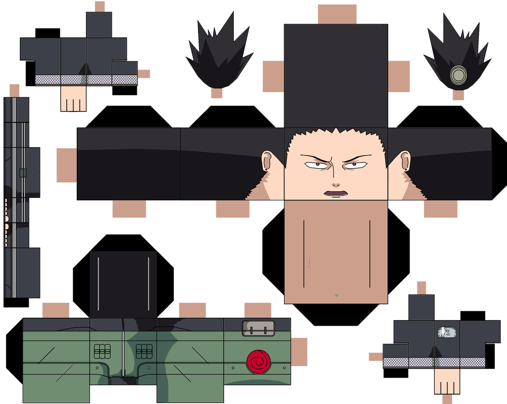 Template papercraft Shikamaru