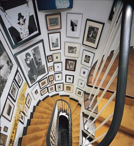 50 Creative Staircase Wall decorating ideas, art frames