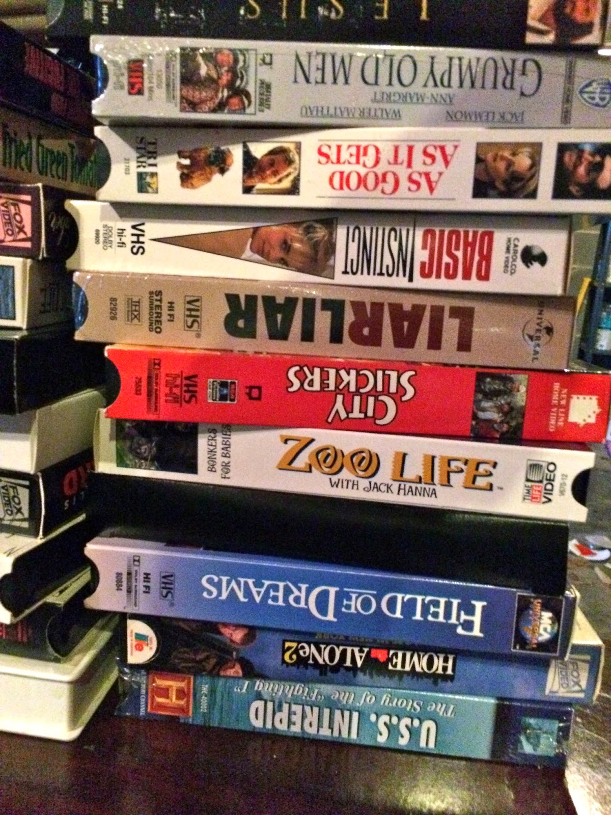 grass stains A veritable treasure trove of VHS tapes