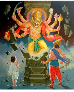 Picture of Narasimha Avatar of Lord Vishnu and Dashavatar Story