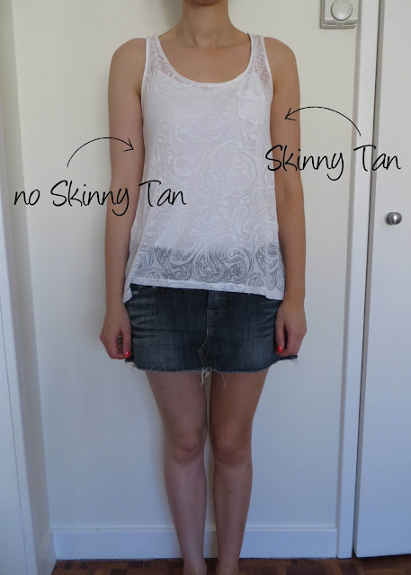 Skinny Tan 7 Day Tanner before/after photo