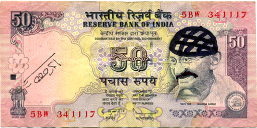 Writing on money notes