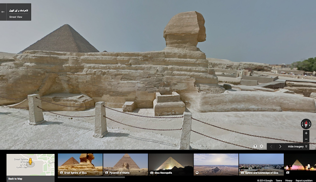 Die Große Sphinx von Gizeh in Street View.