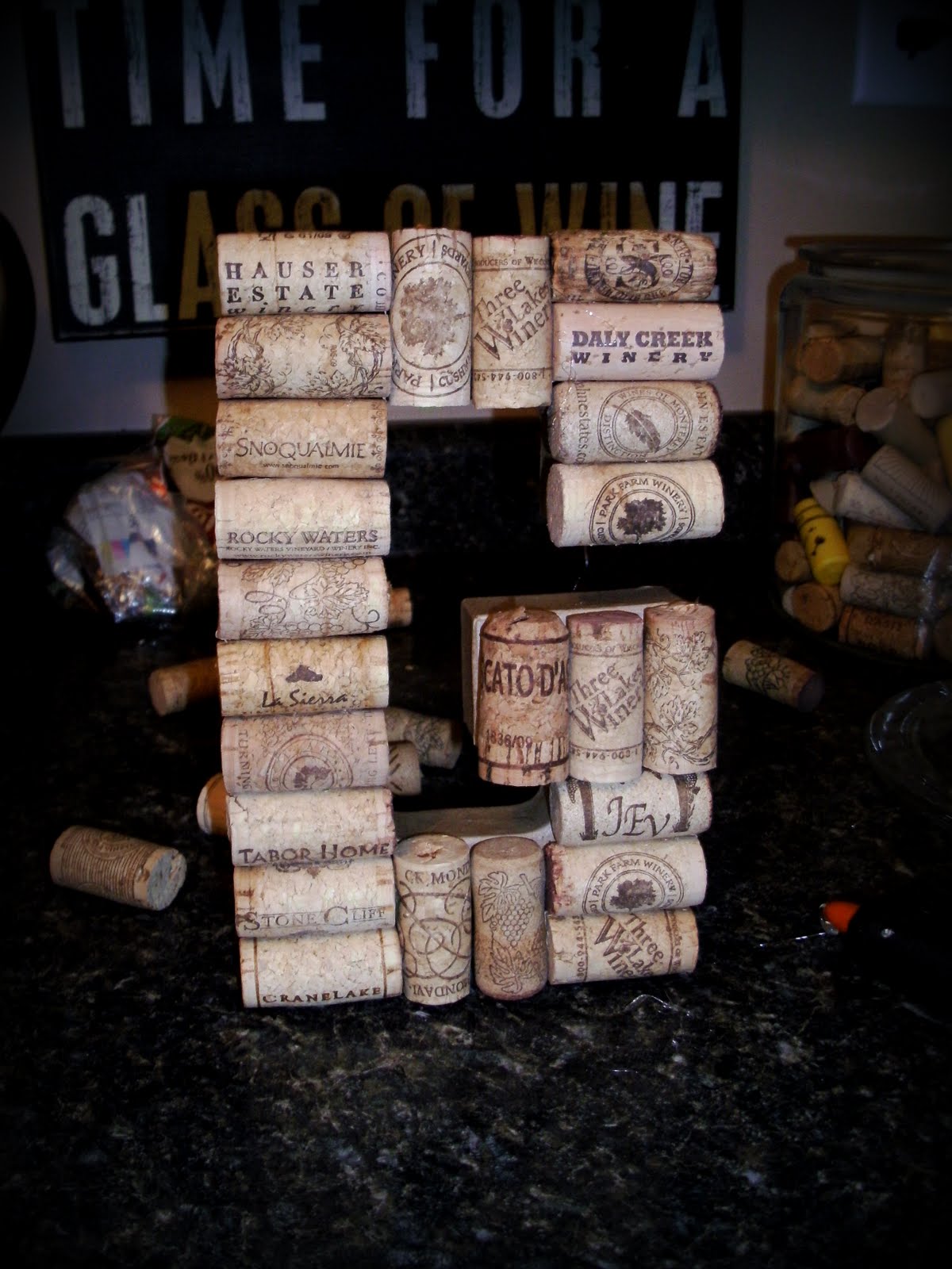 Making Home Wine Cork Letters