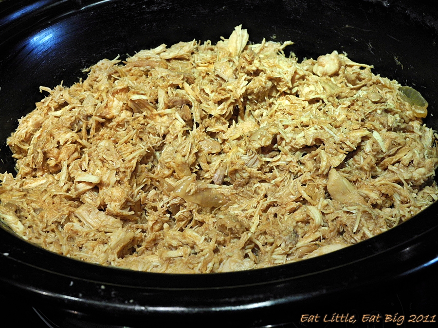 Slow Cooker Shredded Barbeque Chicken for a Crowd Eat Little, Eat Big