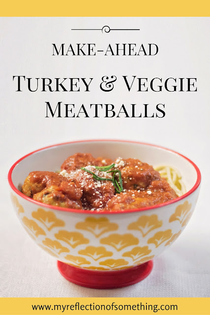 These healthy, make-ahead meatballs with added veggies are a great way to add extra nutrition into your diet! A simple freezer meal with both lean protein and vegetables is made complete with pasta sauce for dipping!