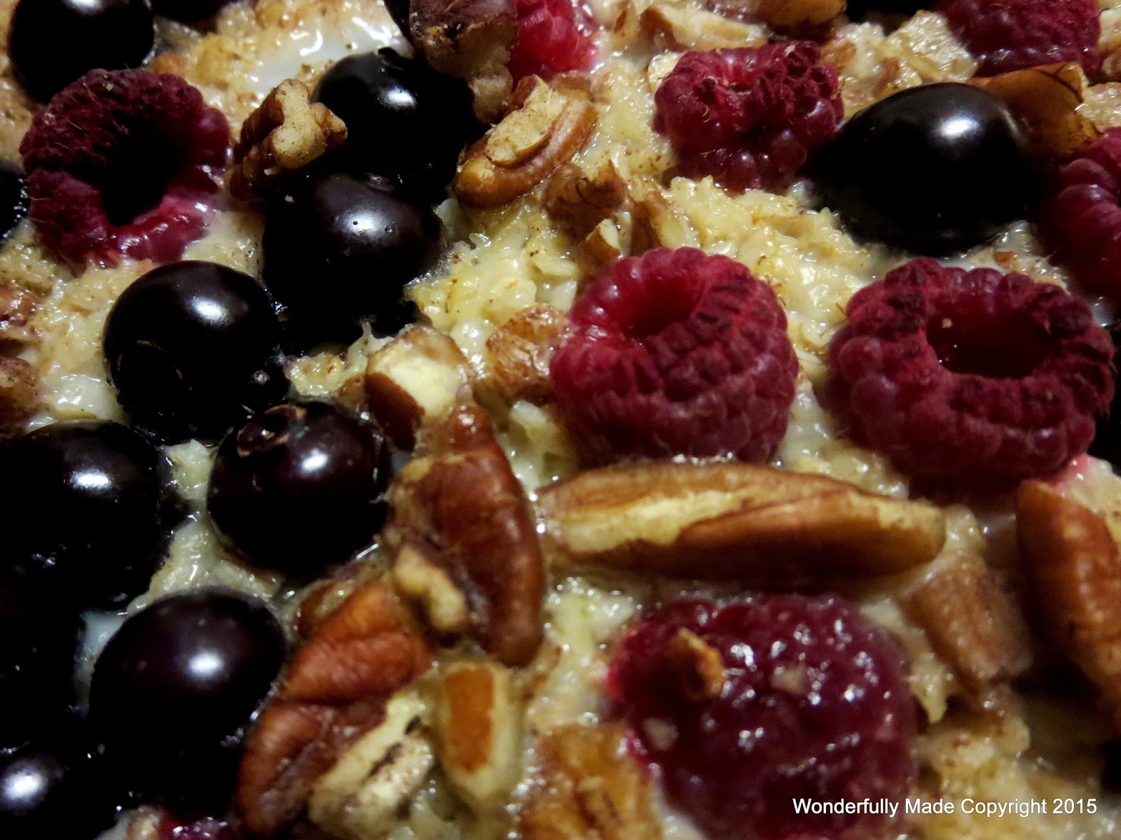 "Wonderfully Made" Baked Honey Berry Oatmeal
