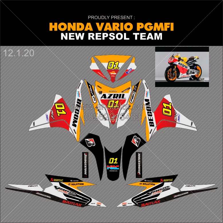 honda vario fi repsol team 01 digital print stiker motor sticker motor striping motor custom honda vario fi repsol team 01 digital print stiker motor sticker motor striping motor custom